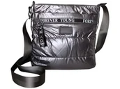 Torebki damskie - Torebka Damska, Miejska Mała Pikowana Listonoszka Na Ramię, Kolor Szary - miniaturka - grafika 1