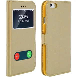Etui na iPhone 6 / 6s Podstawka wideo z podwójnym okienkiem, złota - Etui i futerały do telefonów - miniaturka - grafika 1