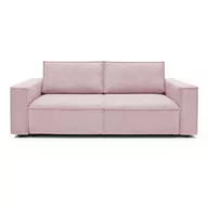 Sofy i kanapy - Jasnoróżowa sztruksowa sofa rozkładana Bobochic Paris Nihad, 245 cm - miniaturka - grafika 1
