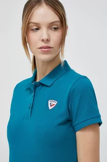Koszulki sportowe damskie - Rossignol t-shirt bawełniany kolor zielony - grafika 1