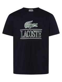 Koszulki i topy damskie - Lacoste - T-shirt z nadrukiem z logo, niebieski - grafika 1
