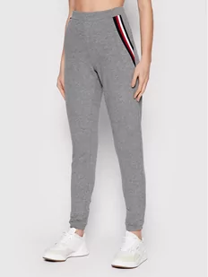 Tommy Hilfiger Spodnie dresowe Track 0000208944175 Szary Regular Fit - Spodnie sportowe damskie - miniaturka - grafika 1