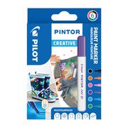 Zabawki kreatywne - Zestaw 6x Marker z farbą PILOT Pintor mix kolor - miniaturka - grafika 1