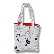 Torby i wózki na zakupy - Torba shopperka torba shopper na zakupy pieski - miniaturka - grafika 1