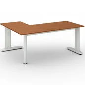 Biurka - B2B Partner Biurko Flexible L 1800 x 1400 mm, czereśnia 468124 - miniaturka - grafika 1