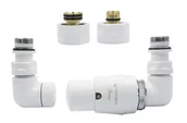 Zawory i kraniki - Zawór termostatyczny trójosiowy Vision biały prawy Pex - miniaturka - grafika 1