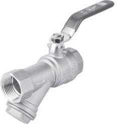 Perfexim Zawór kulowy wodny WW DN25 z filtrem typ ciężki PHA-006 G1 WW PN30 DN25 01-006-0250-000