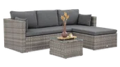 Meble ogrodowe - Narożnik technorattanowy LIZBONA Grey - miniaturka - grafika 1