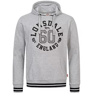 Lonsdale Męska bluza z kapturem Mamhead, Marl Grey/Black, 3XL - Bluzy męskie - miniaturka - grafika 1