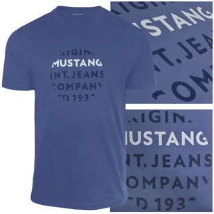 Mustang Koszulka Męska T-shirt Bawełniana 4228 Denim Rozmiar 2XL - Koszulki męskie - miniaturka - grafika 1