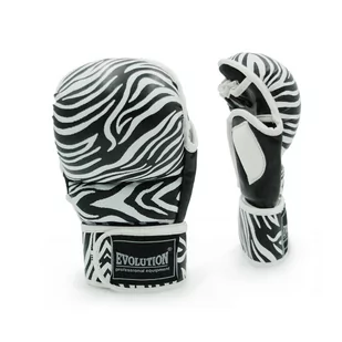 Rękawice sparingowe MMA Evolution Professional Equipment Zebra - Rękawice bokserskie - miniaturka - grafika 1