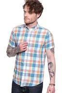 Koszule męskie - Wrangler Ss 1 Pkt Button Down Tangerine W5J2Orxuj-S - miniaturka - grafika 1
