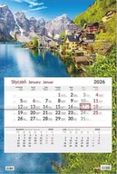 Kalendarze - Kalendarz 2026 jednodzielny Miasteczko - kalendarz - miniaturka - grafika 1
