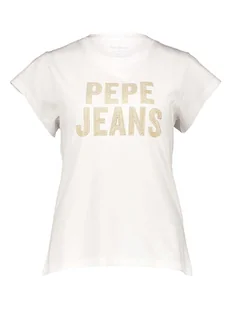 Pepe Jeans Koszulka w kolorze białym - Koszulki i topy damskie - miniaturka - grafika 1