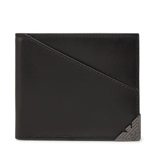 Mały Portfel Męski Emporio Armani EM000992 AF13671 UC001 Czarny - Portfele - miniaturka - grafika 1