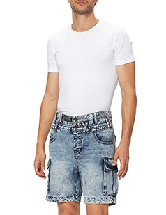 Desigual Męskie szorty Denim_Cesar, NIEBIESKI, 42 PL - Spodenki damskie - miniaturka - grafika 1