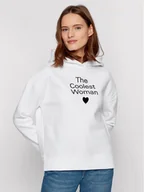 Bluzy damskie - Boss Bluza Evalin_Vd 50452526 Biały Regular Fit - BOSS - miniaturka - grafika 1