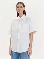 Koszule damskie - Calvin Klein Koszula K20K206596 Biały Oversize - miniaturka - grafika 1