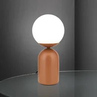 Lampy stojące - ORION Lampa stołowa Stanley, koralowa czerwień, wysokość 32 cm, ceramika/szkło - miniaturka - grafika 1