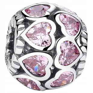 Charms Zawieszka Charms Różowe Serca Charmsy Trusky - Bransoletki - miniaturka - grafika 1