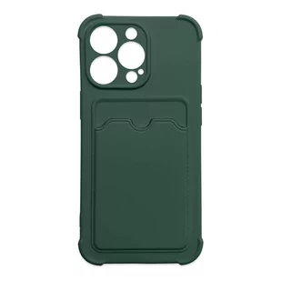 Card Armor Case etui pokrowiec do iPhone 12 Pro Max portfel na kartę silikonowe pancerne etui Air Bag zielony - Etui i futerały do telefonów - miniaturka - grafika 1