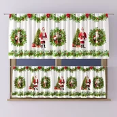 Firany - Zazdrostka woalowa drukowana Święty Mikołaj wys. 45 cm 45 cm - miniaturka - grafika 1