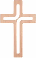 Ikony i obrazy sakralne - Nowoczesny krzyż wiszący z wycięciami 18 cm - miniaturka - grafika 1