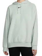 Bluzy damskie - Nike Bluza Damska Pluszowa z Kapturem - Rozmiar XL - Oversized - Szary - Nierozpinana - DD5118013 - miniaturka - grafika 1