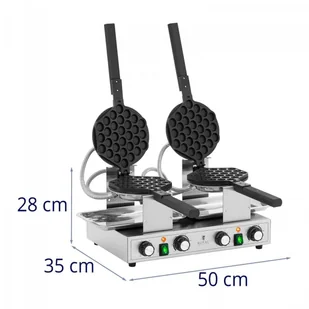 Gofrownica bąbelkowa - 2 x 1400 W ROYAL CATERING 10012896 RCWM-2800-B - Inne urządzenia gastronomiczne - miniaturka - grafika 8