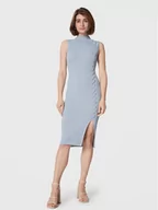 Sukienki - Guess Sukienka dzianinowa W3RK40 Z2U00 Niebieski Slim Fit - miniaturka - grafika 1