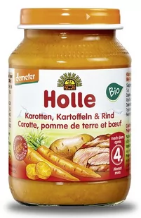 Holle Danie BIO - warzywa z wołowiną - bez glutenu, jaj, soli i mleka po 4 miesiącu - Dania dla dzieci - miniaturka - grafika 1