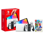 Konsole Nintendo - Nintendo Switch OLED Biały + Super Mario Bros. Wonder - miniaturka - grafika 1