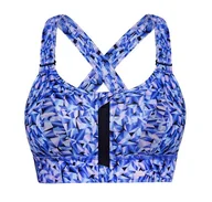Biustonosze - BIUSTONOSZ SPORTOWY SHEFIT NIEBIESKI WZORY MOCNE PODTRZYMANIE REGULOWANY 6XL - miniaturka - grafika 1