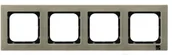 Klawisze i ramki - Ospel Ramka  poczwórna SONATA Nowe SREBRO - miniaturka - grafika 1