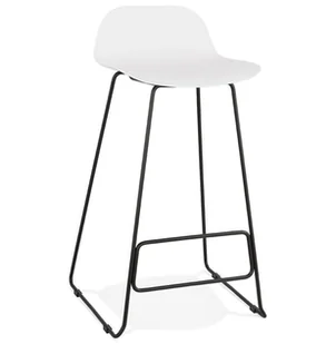 Kokoon Design Hoker Slade biały nogi czarne BS02160WHBL - Taborety i hokery - miniaturka - grafika 1