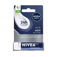 Balsamy do ust - NIVEA Men Active Care Pomadka Do Ust 4,8g - miniaturka - grafika 1