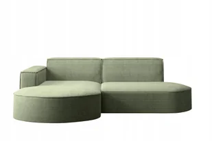 Sofa w kształcie L Modena narożnik tkanina Poso jasnozielony lewy - Narożniki - miniaturka - grafika 1