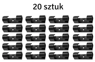 ORGANIZER KABLI 3M Samoprzylepny Klips x20 wieszaków 3x1,1x0,7cm czarny AG702D - Kable - miniaturka - grafika 1
