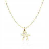 Biżuteria dla dzieci - Pozłacany Naszyjnik KUCYK DEDYKACJA GRATIS - miniaturka - grafika 1