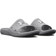 Klapki i japonki damskie - Damskie Klapki UNDER ARMOUR UA W LOCKER IV SL 3027013-100 – Szary - miniaturka - grafika 1