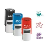 Pieczątki - Colop 141845 zestaw stempli szkole; 3 znaczków, 3 motywów, 3 kolorów 141845 - miniaturka - grafika 1