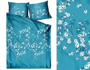 Pościel Satyna Frotex Kyoto Szmaragdowa 220 x 200 - Pościel - miniaturka - grafika 1