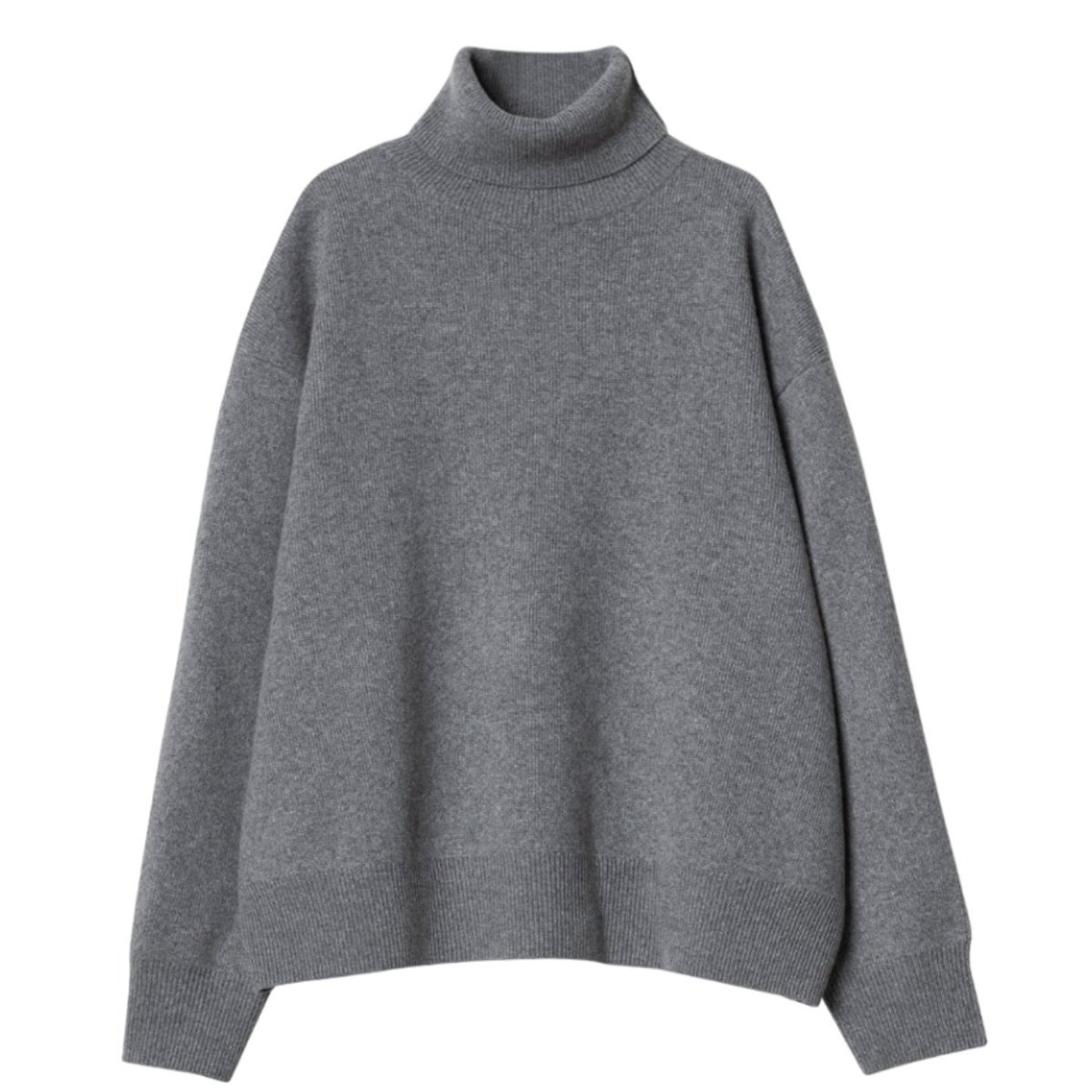 Sweter damski Delicatelove Copenhagen golf wełna kaszmir szary-M