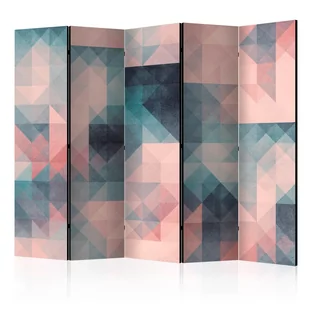 Parawan 5-częściowy - Piksele (zielono-różowy) II [Room Dividers] (rozmiar 225x172) - Parawany - miniaturka - grafika 1