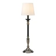 Noże stołowe - Czarna/szara lampa stołowa z tekstylnym kloszem (wysokość 73 cm) Gent – Markslöjd - miniaturka - grafika 1