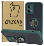 Etui i futerały do telefonów - Bizon Etui Case Hybrid Ring do Motorola Moto G84 5G, ciemnozielone - miniaturka - grafika 1