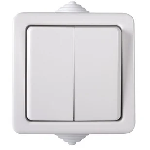 Kanlux TEKNO Łącznik świecznikowy 250V biały IP54 33495 33495 - Wyłączniki światła i elektryczne - miniaturka - grafika 1