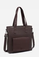 Torebki damskie - Duża Pojemna Torebka Damska Brązowa Shopper A4 LUIGISANTO Z Zamszem - miniaturka - grafika 1