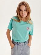 Koszulki dla dziewczynek - Sinsay - Koszulka - zielony - miniaturka - grafika 1