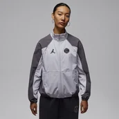 Kurtki damskie - Damska kurtka przedmeczowa Paris Saint-Germain - Szary - Nike - miniaturka - grafika 1